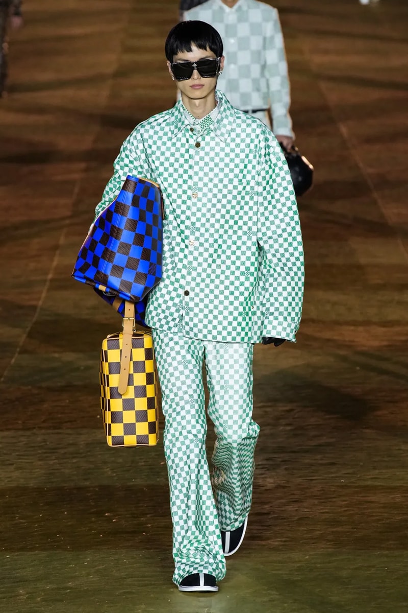 Pharrell's SS24 Louis Vuitton Debut Was Nothing Short of a Spectacle Paris fashion week pont neuf jay z beyonce rihanna asap rocky asap ferg pusha t verdy pharrell williams maluma jbalvin lewis hamilton fenty