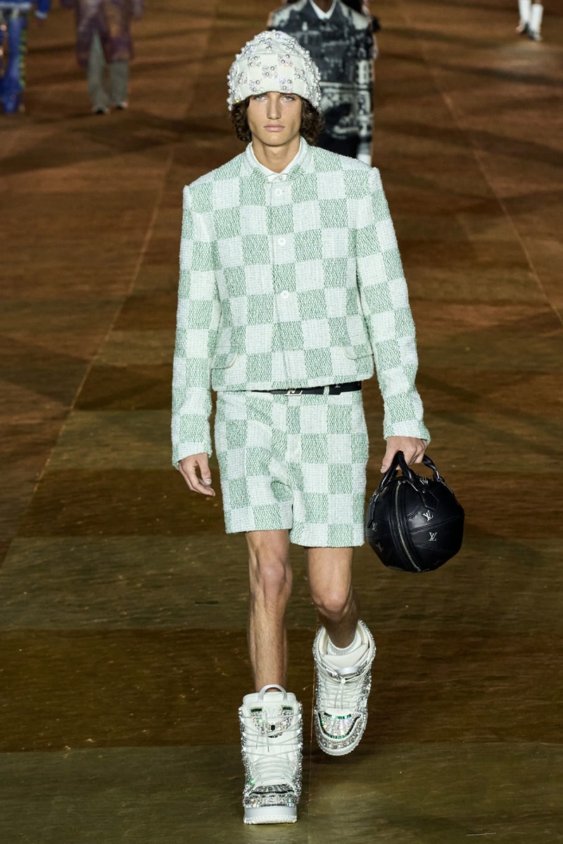 Pharrell's SS24 Louis Vuitton Debut Was Nothing Short of a Spectacle Paris fashion week pont neuf jay z beyonce rihanna asap rocky asap ferg pusha t verdy pharrell williams maluma jbalvin lewis hamilton fenty