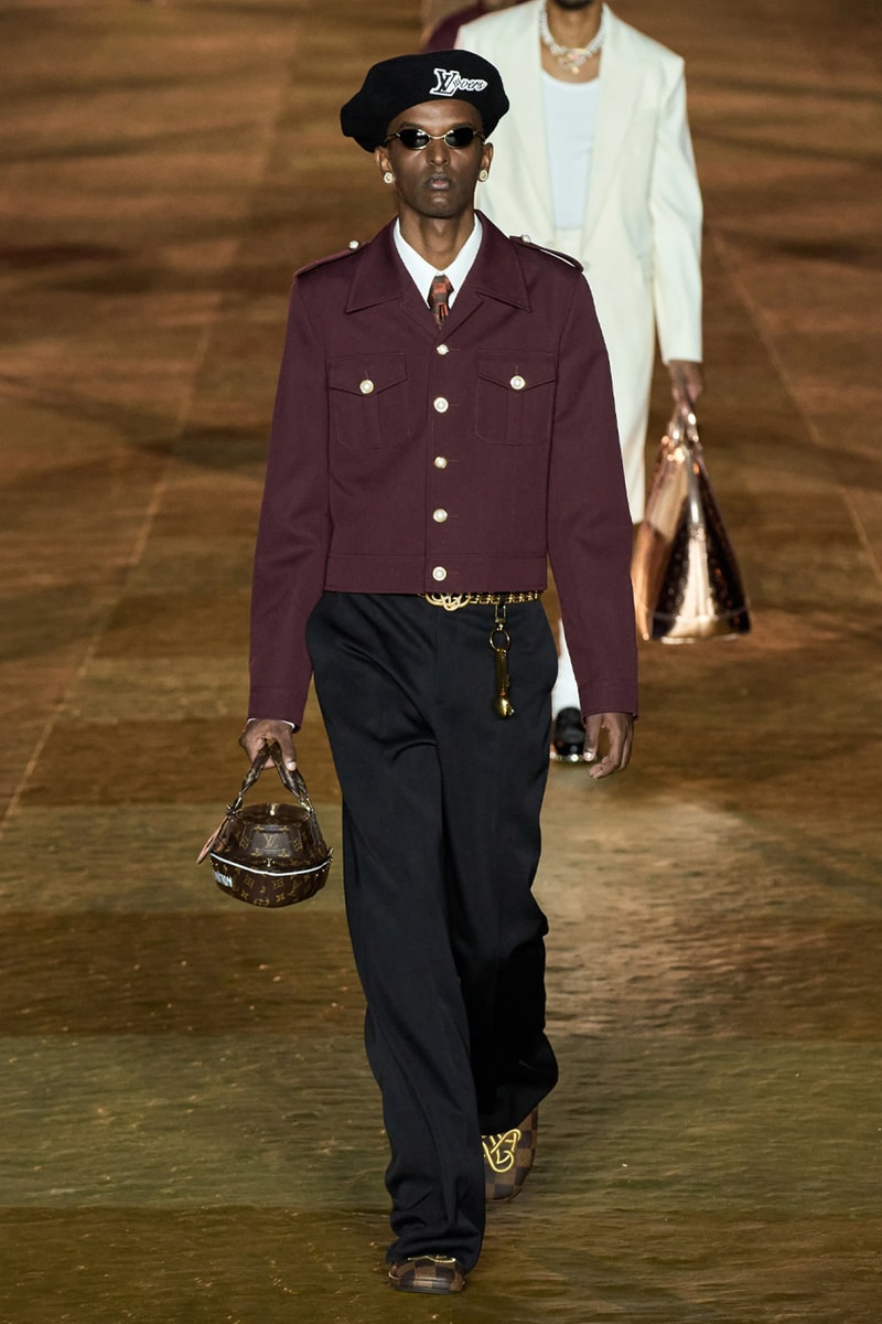 Pharrell's SS24 Louis Vuitton Debut Was Nothing Short of a Spectacle Paris fashion week pont neuf jay z beyonce rihanna asap rocky asap ferg pusha t verdy pharrell williams maluma jbalvin lewis hamilton fenty