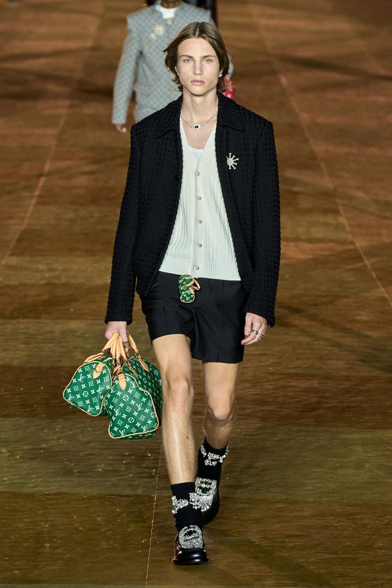 Pharrell's SS24 Louis Vuitton Debut Was Nothing Short of a Spectacle Paris fashion week pont neuf jay z beyonce rihanna asap rocky asap ferg pusha t verdy pharrell williams maluma jbalvin lewis hamilton fenty