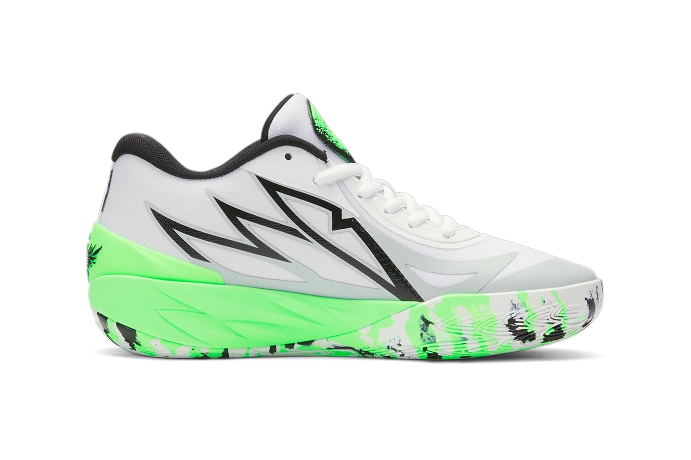 PUMA MB 02 lamelos rookie of the year all star ball brother neon green white grey black hulu cereal release info date price