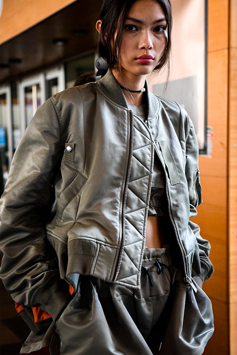 Carhartt WIP Collaborations Adorn sacai SS24 chitose abe carharrt streetstyle collaboration teyana taylor pleats mismatch technical hybridization japanese brand paris fashion week spring summer 2024