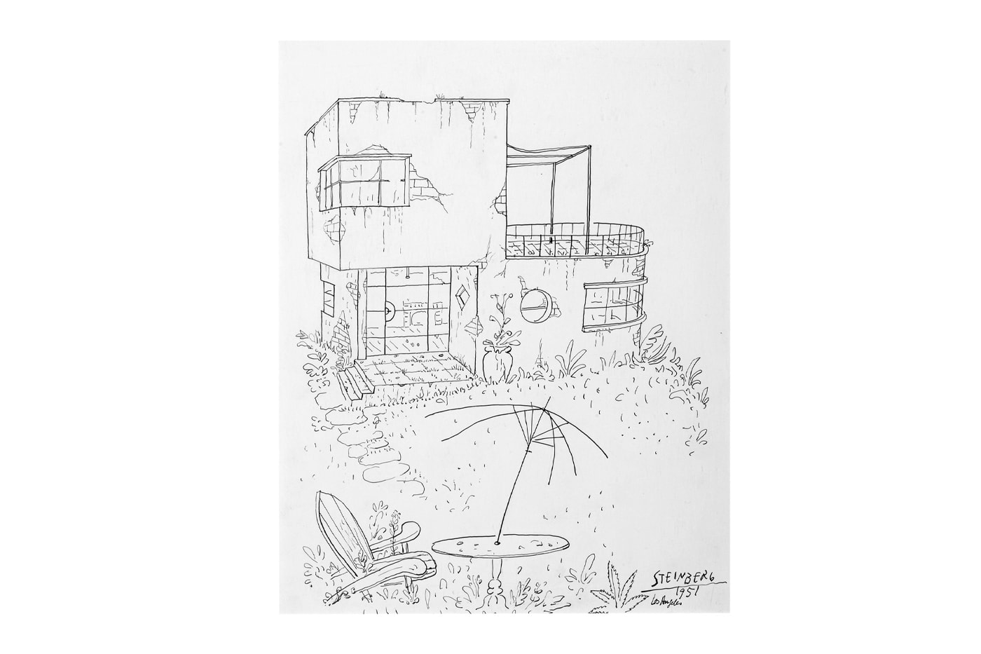 Saul Steinberg Eames Institute Online Exhibit 8 Charles and Ray Eames Case Study House Info