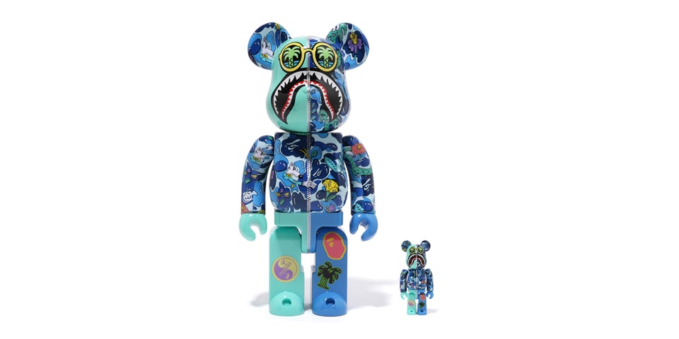 BEARBRICK BAPE London Camo Shark 1000%