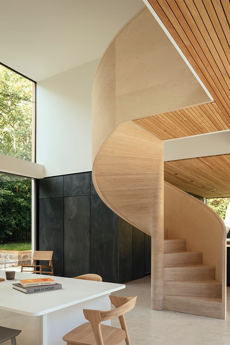 This Rural Scottish Home Features a Sculptural Wooden Staircase