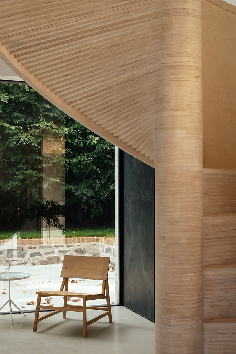 This Rural Scottish Home Features a Sculptural Wooden Staircase