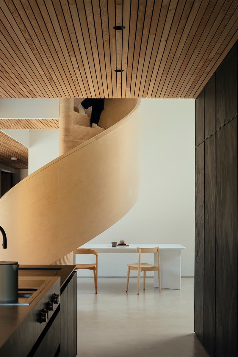 This Rural Scottish Home Features a Sculptural Wooden Staircase