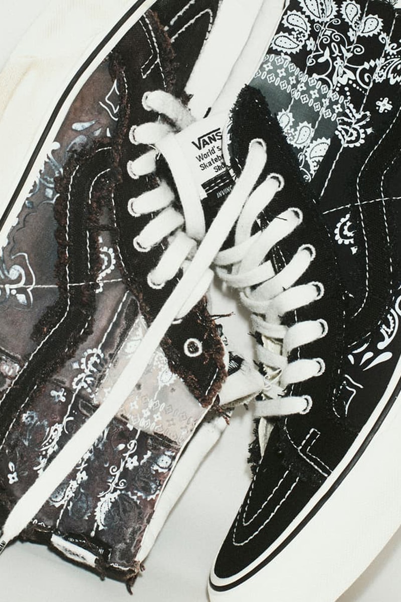 vault by vans links with invincible for the gnarly pack authentic skate high model distressed paisley streetwear skate classic silhouette