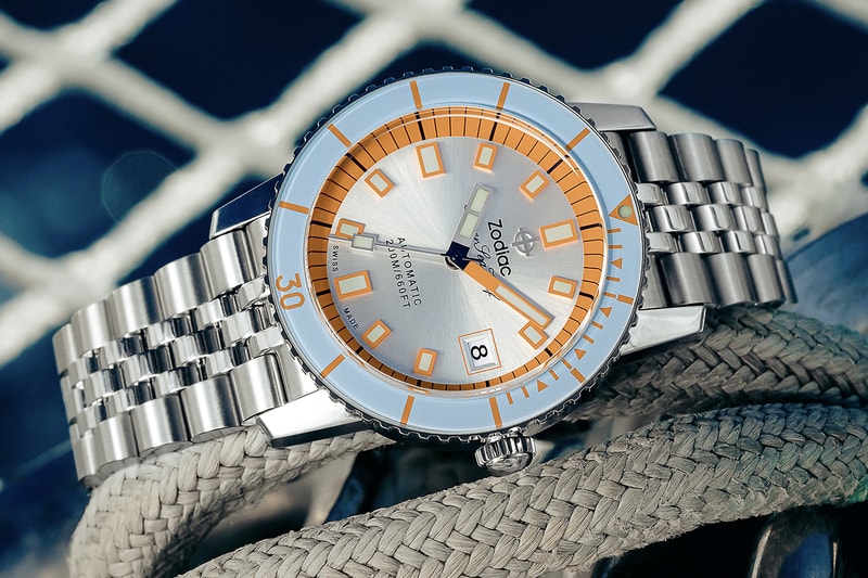 Zodiac New Super Sea Wolf Compression Watches Gulf Sea Foam Colorways Release Info