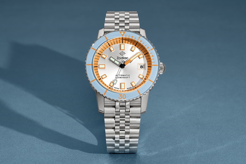 Zodiac New Super Sea Wolf Compression Watches Gulf Sea Foam Colorways Release Info