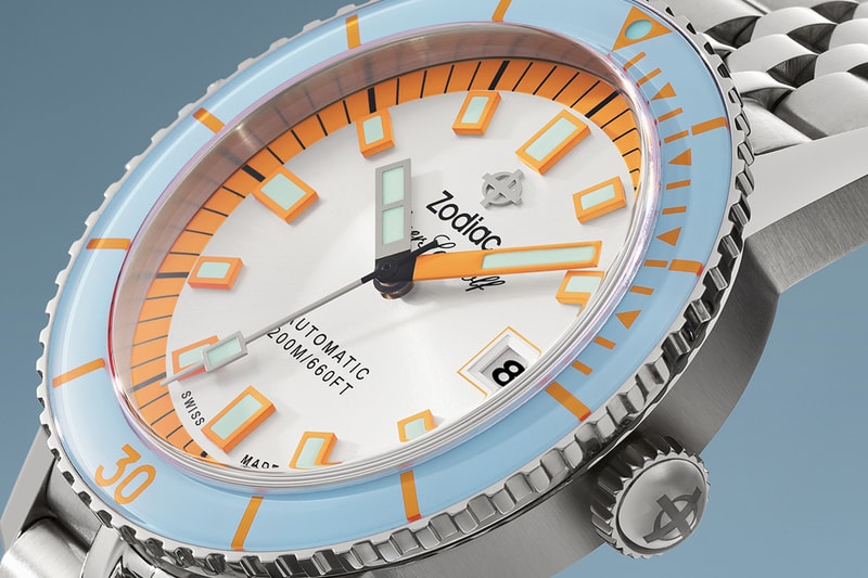 Zodiac New Super Sea Wolf Compression Watches Gulf Sea Foam Colorways Release Info
