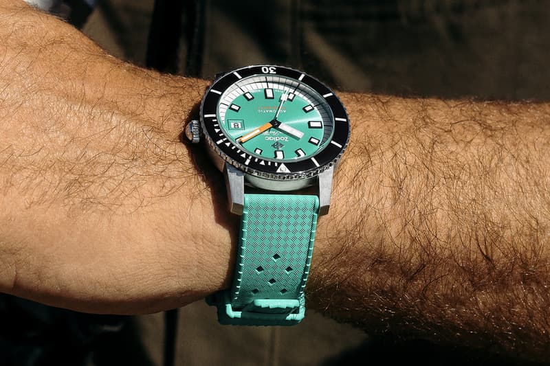 Zodiac New Super Sea Wolf Compression Watches Gulf Sea Foam Colorways Release Info