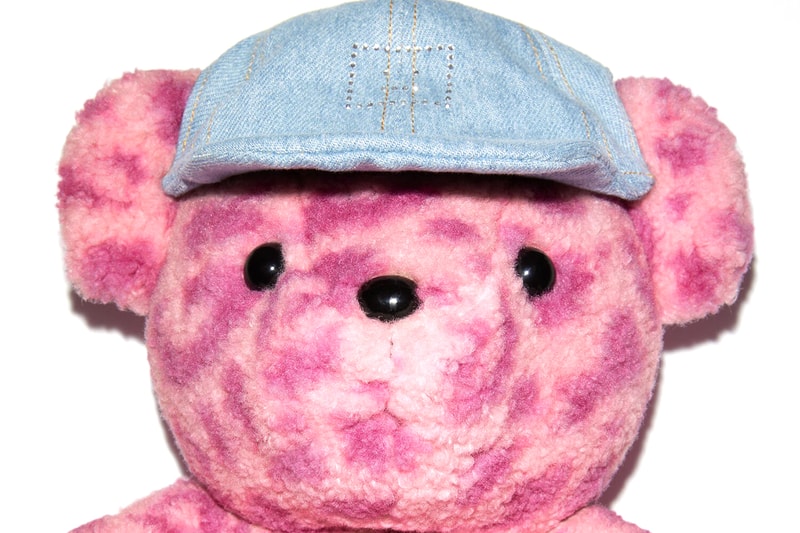 Acne Studios Fluffy Teddy Bear Backpack Pink Leopard Print Denim Cape Face Logo Diamanté Webbing Straps Accessories Release Info