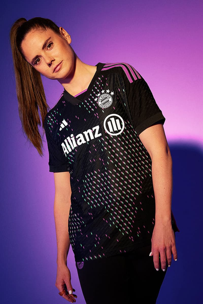 adidas Bayern Munich 2023/24 Away Jersey Three Stripe Fashion Sports Football Soccer Bundesliga Premier League Champions League