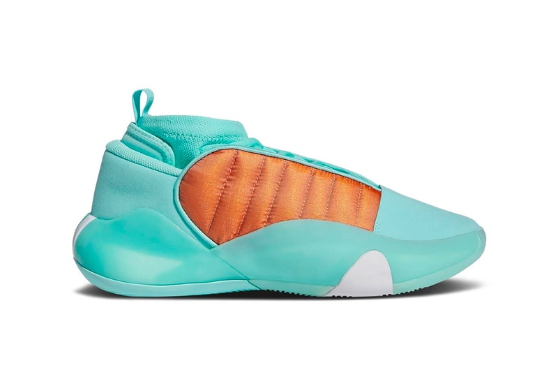 The adidas Harden Vol. 7 Surfaces in "Flash Aqua" IF5617 Flash Aqua/Cloud White/Flash Aqua trade nba basketball james harden philadelphia 76ers