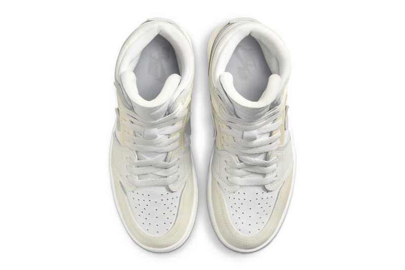Official Look at the Air Jordan 1 MM High "Coconut Milk" FB9891-001 Release Info White/Pure Platinum-Sail-Coconut Milk-Summit White jordan brands swoosh jumpman michael jordan