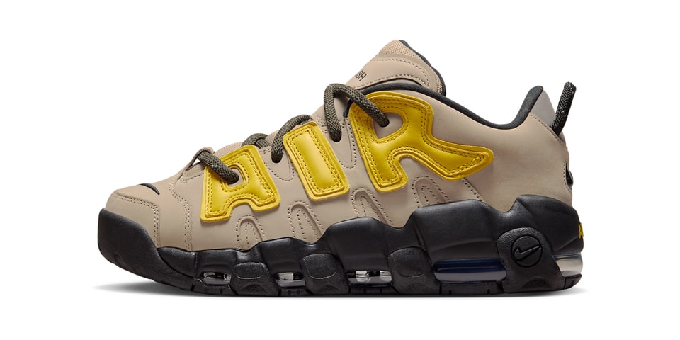 Official Images of the AMBUSH x Nike Air More Uptempo Low "Limestone"