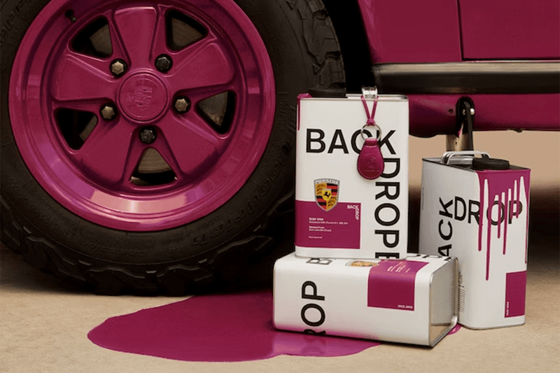 Backdrop x Porsche Paint Collection collaboration car wall design