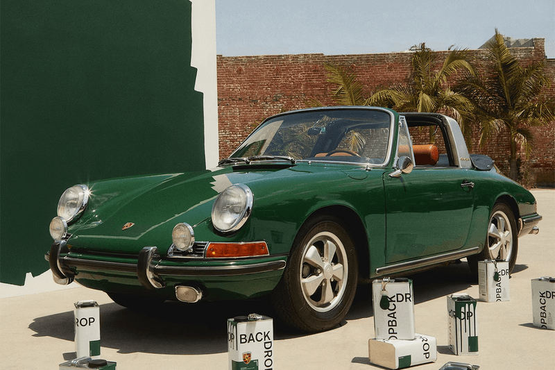 Backdrop x Porsche Paint Collection collaboration car wall design