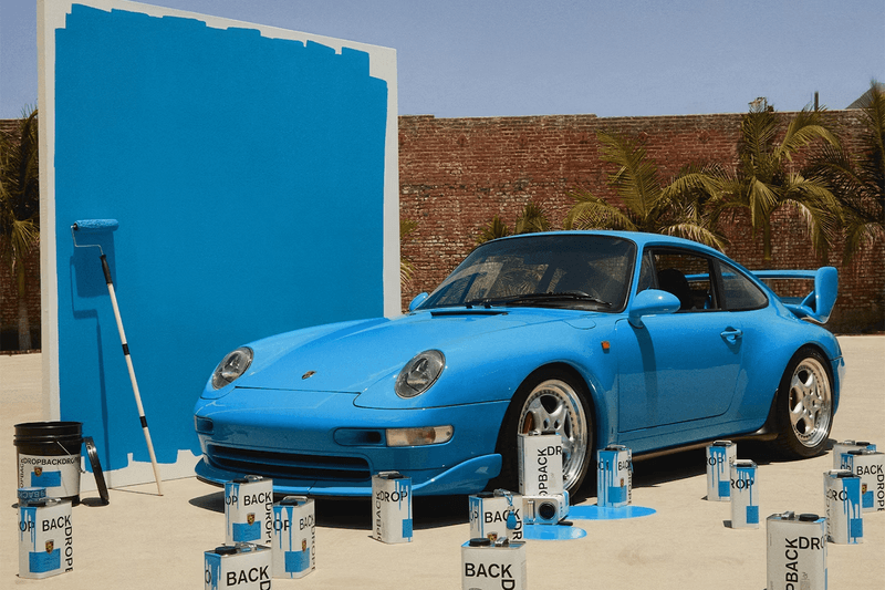 Backdrop x Porsche Paint Collection collaboration car wall design