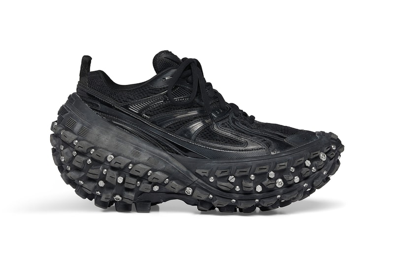 Balenciaga Bouncer Screw Sneaker Defender Shoe Black Leather Free Vegan Demna Footwear Shoe Designer $1550 USD
