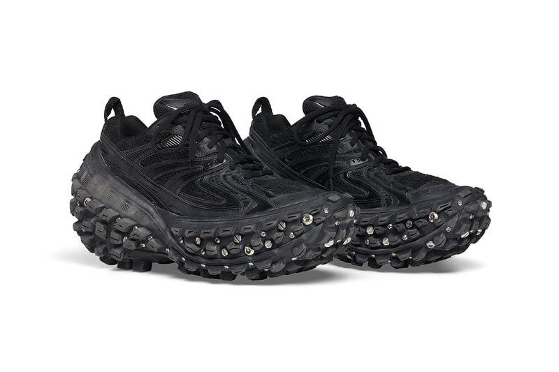 Balenciaga Bouncer Screw Sneaker Defender Shoe Black Leather Free Vegan Demna Footwear Shoe Designer $1550 USD