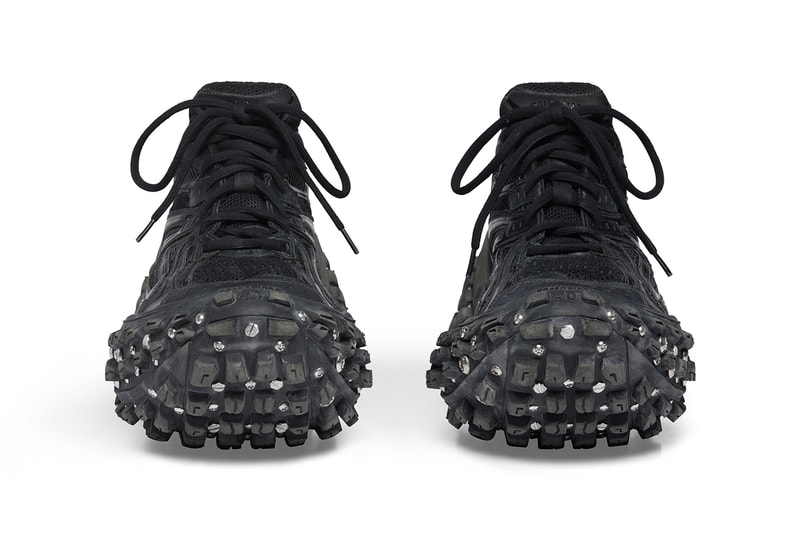 Balenciaga Bouncer Screw Sneaker Defender Shoe Black Leather Free Vegan Demna Footwear Shoe Designer $1550 USD