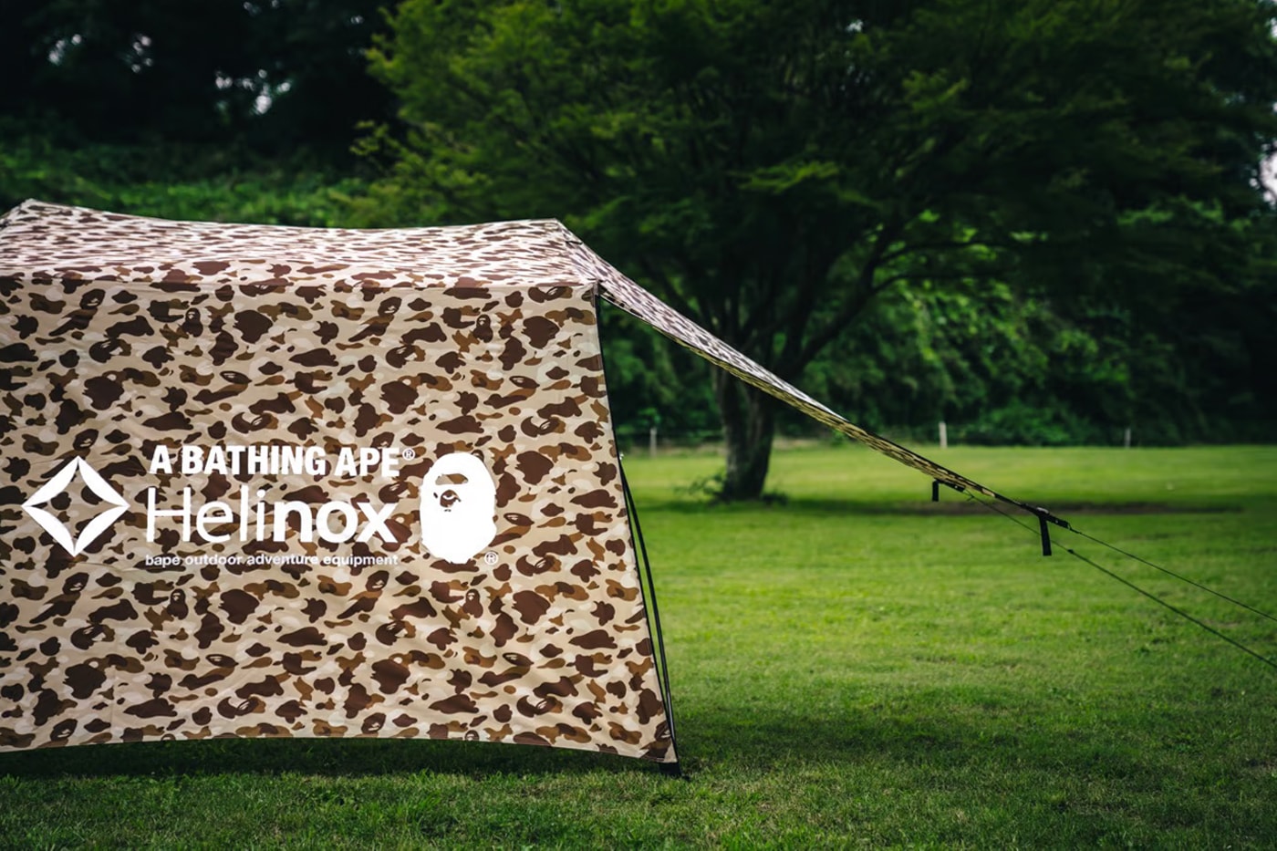 BAPE Goes Camping A Bathing Ape Unveils A Camping Ape outdoor equipment gear kitchenware stackable cups foldable lantern case tent tarp polyester cooler helinox pendleton jaguy japanese popup exhibition collection practical durable versatile