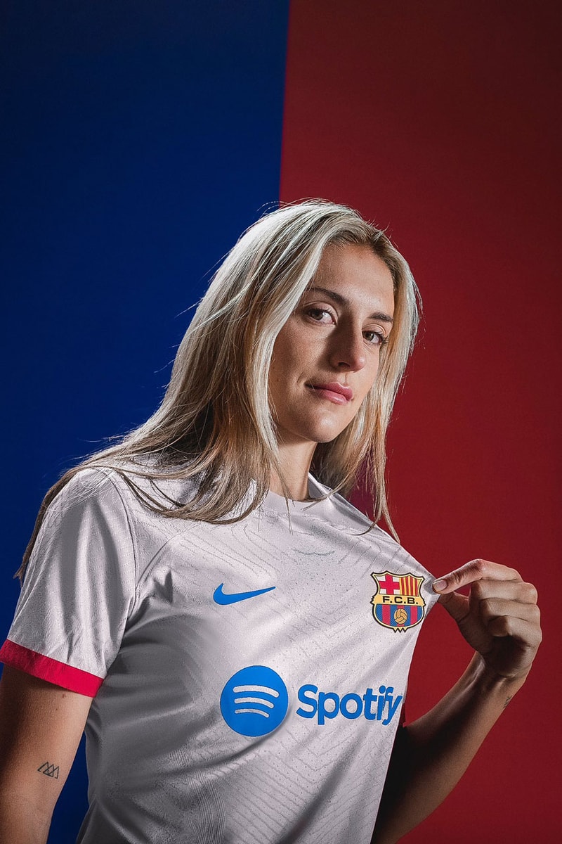 Nike Barcelona Football Club Soccer Sports Spain Real Madrid El Classico White Swoosh Just Do It La Liga Champions League Gavi Pedri
