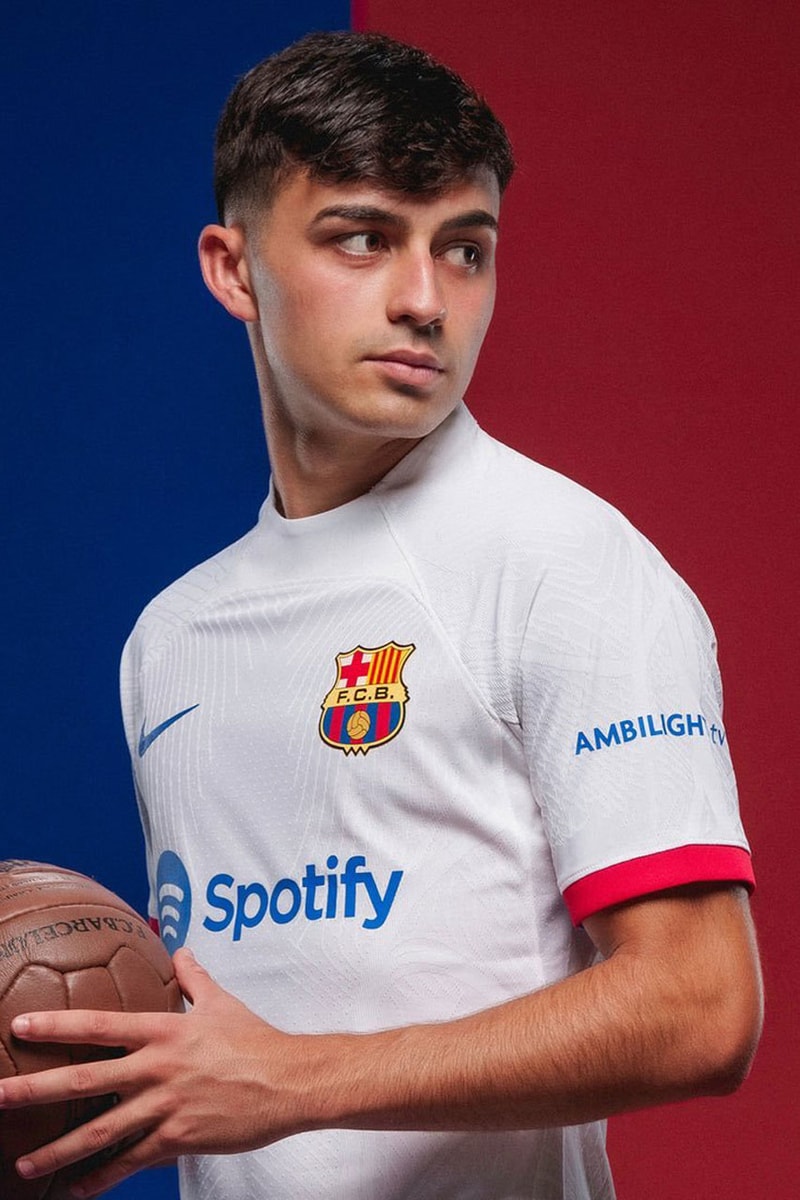 Nike Barcelona Football Club Soccer Sports Spain Real Madrid El Classico White Swoosh Just Do It La Liga Champions League Gavi Pedri