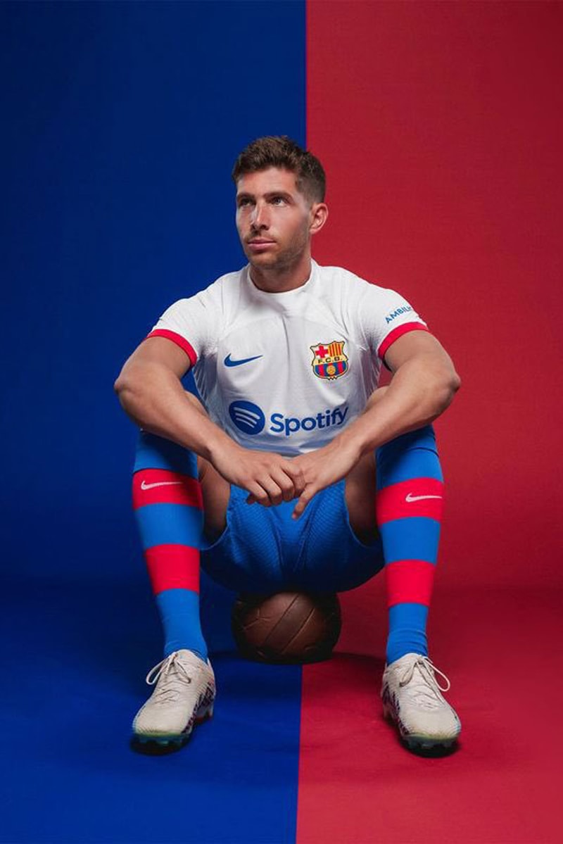 Nike Barcelona Football Club Soccer Sports Spain Real Madrid El Classico White Swoosh Just Do It La Liga Champions League Gavi Pedri