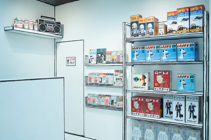 Barminski "Moon Lands On Man" Art Installation JPS Gallery Hong Kong