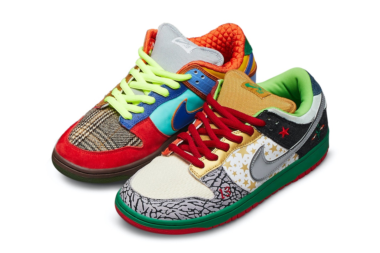 Nike’s 10 Best “What The” Releases Nike SB Dunk Low “What The Dunk” (2007) Nike LeBron X “What The MVP” (2013) Nike Kobe 8 “What The Kobe” (2013) Nike KD 7 “What The KD” (2015) Nike SB Dunk High “What The Doernbecher” (2015) Nike Air Max 95 “Greedy” (2015) Nike Mercurial Superfly IV “What The Mercurial” (2016) Thomas Campbell x Nike SB Dunk High “What The” (2017) Nike SB Dunk Low “What The Paul” (2021) Nike Dunk Low “What The CLOT” (2023)