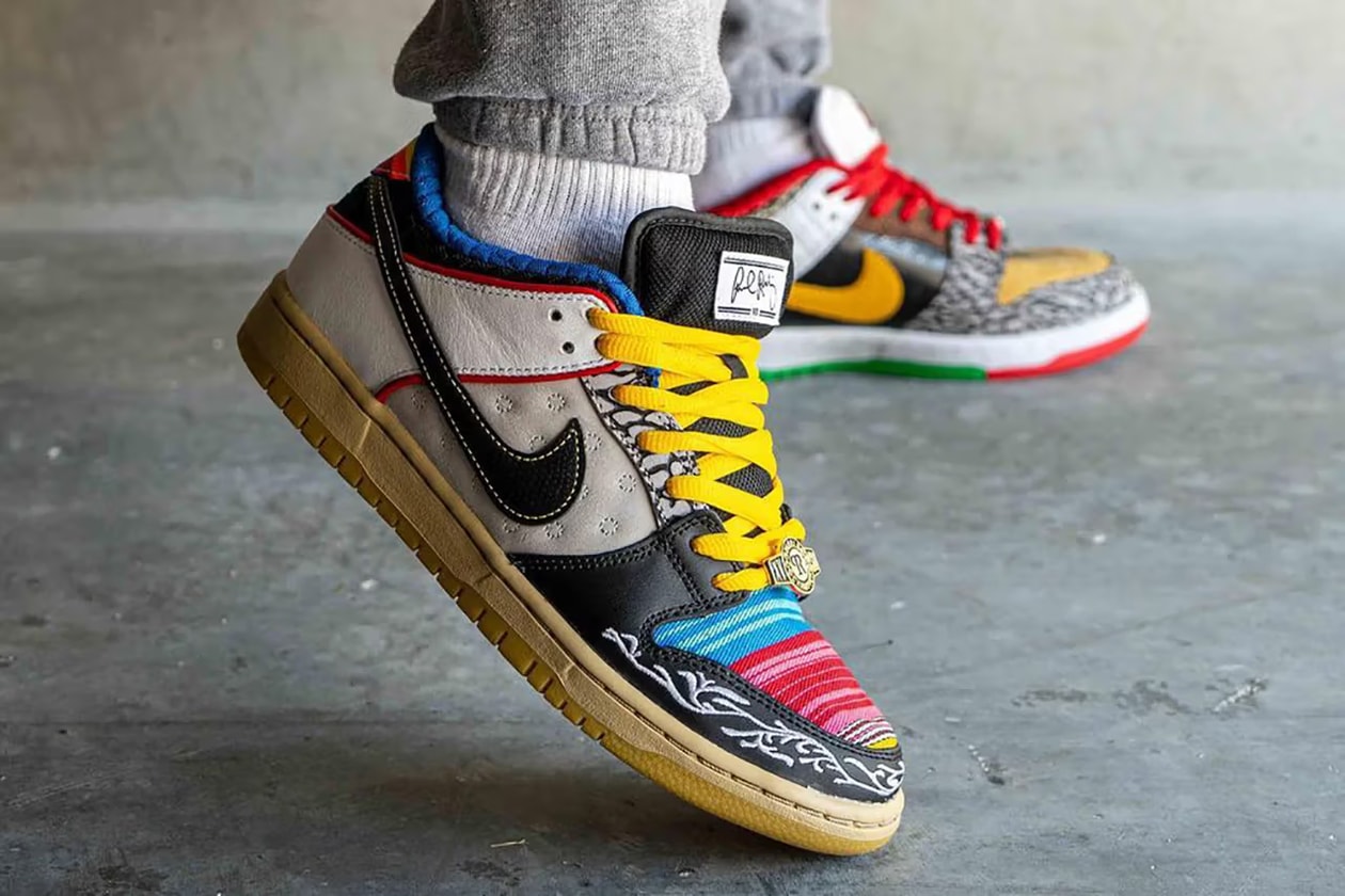 Nike’s 10 Best “What The” Releases Nike SB Dunk Low “What The Dunk” (2007) Nike LeBron X “What The MVP” (2013) Nike Kobe 8 “What The Kobe” (2013) Nike KD 7 “What The KD” (2015) Nike SB Dunk High “What The Doernbecher” (2015) Nike Air Max 95 “Greedy” (2015) Nike Mercurial Superfly IV “What The Mercurial” (2016) Thomas Campbell x Nike SB Dunk High “What The” (2017) Nike SB Dunk Low “What The Paul” (2021) Nike Dunk Low “What The CLOT” (2023)