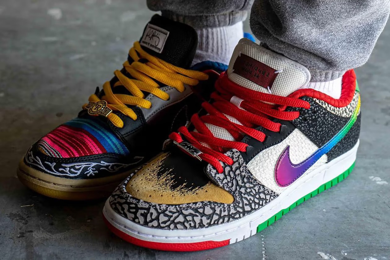 Nike’s 10 Best “What The” Releases Nike SB Dunk Low “What The Dunk” (2007) Nike LeBron X “What The MVP” (2013) Nike Kobe 8 “What The Kobe” (2013) Nike KD 7 “What The KD” (2015) Nike SB Dunk High “What The Doernbecher” (2015) Nike Air Max 95 “Greedy” (2015) Nike Mercurial Superfly IV “What The Mercurial” (2016) Thomas Campbell x Nike SB Dunk High “What The” (2017) Nike SB Dunk Low “What The Paul” (2021) Nike Dunk Low “What The CLOT” (2023)