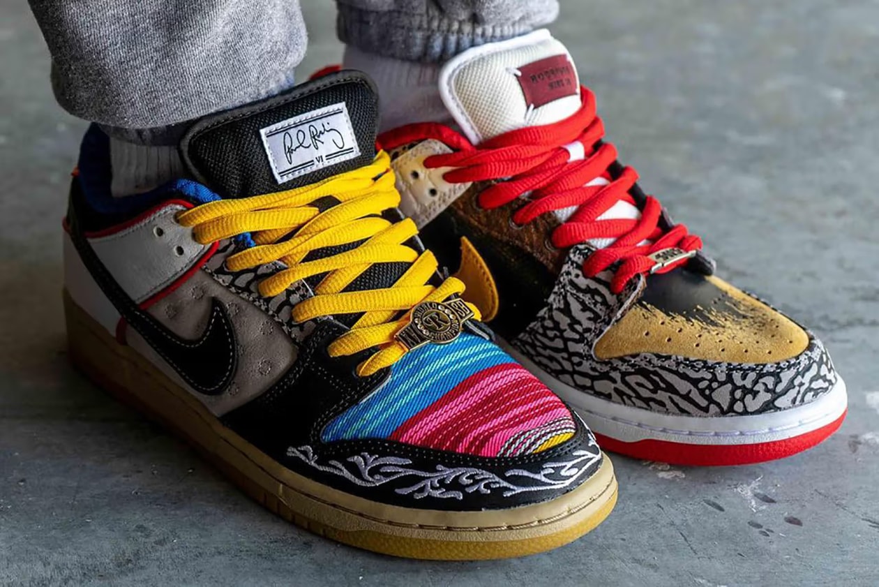 Nike’s 10 Best “What The” Releases Nike SB Dunk Low “What The Dunk” (2007) Nike LeBron X “What The MVP” (2013) Nike Kobe 8 “What The Kobe” (2013) Nike KD 7 “What The KD” (2015) Nike SB Dunk High “What The Doernbecher” (2015) Nike Air Max 95 “Greedy” (2015) Nike Mercurial Superfly IV “What The Mercurial” (2016) Thomas Campbell x Nike SB Dunk High “What The” (2017) Nike SB Dunk Low “What The Paul” (2021) Nike Dunk Low “What The CLOT” (2023)