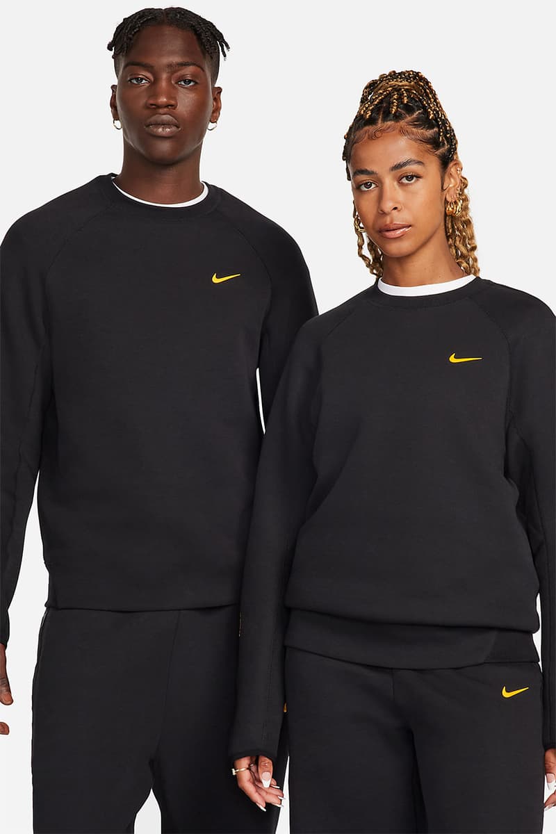 drake nocta nike tech fleece black crew hoodie open hem pant release date info store list buying guide photos price 