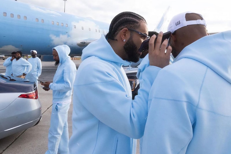 drake nocta nike tech fleece hoodie crewneck sweatpants baby ice blue release date info store list buying guide photos price 