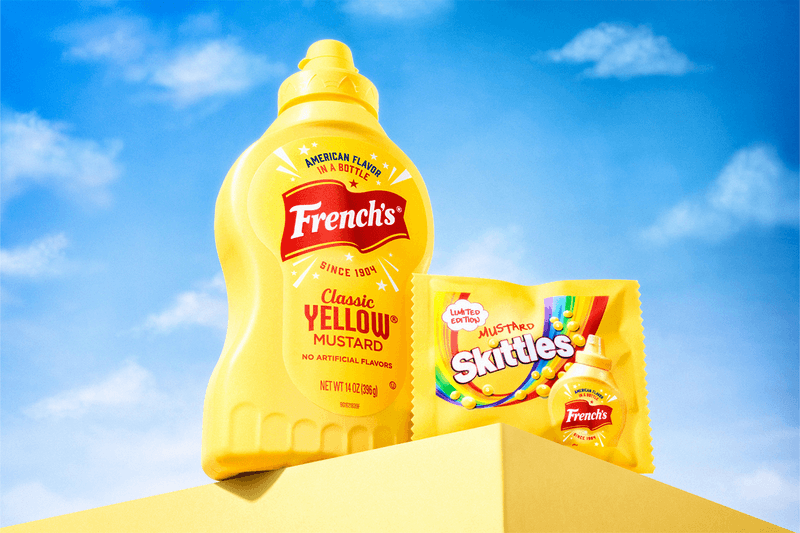 French’s® Mustard Skittles Release Information details date candy sweet collaboration condiment