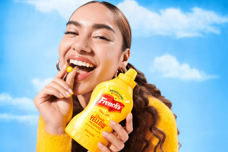 French’s® Mustard Skittles Release Information details date candy sweet collaboration condiment