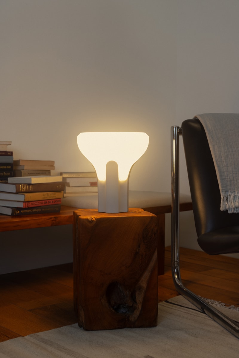 Gantri and Craighill Present the Flux Table Light lamp candlelight greek column architecture creative inventive innovative sustainable desk inspiration 3d printed hand assembled Contemporary design and form function shop available book read manufacturing company