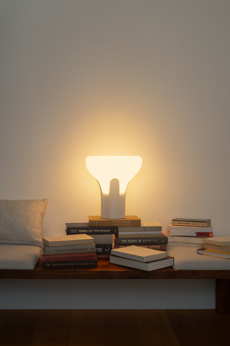 Gantri and Craighill Present the Flux Table Light lamp candlelight greek column architecture creative inventive innovative sustainable desk inspiration 3d printed hand assembled Contemporary design and form function shop available book read manufacturing company
