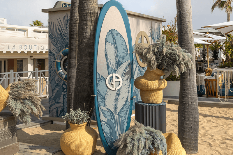 Giorgio Armani Bagatelle Saint Tropez restaurant beach club Mare Bellini Sbagliatto milan Emporio Armani Caffè