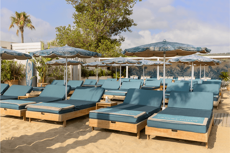 Giorgio Armani Bagatelle Saint Tropez restaurant beach club Mare Bellini Sbagliatto milan Emporio Armani Caffè