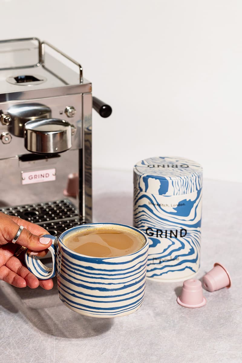 Grind x Henry Holland Studio Collaboration Limited-Edition Coffee Tin Ceramic Mug Release Info