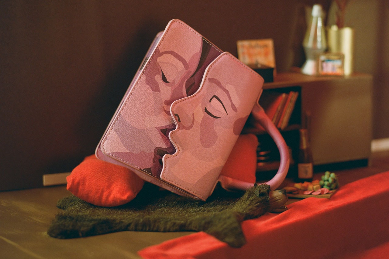 KidSuper Kissing Abstract-Pattern Shoulder Bag
