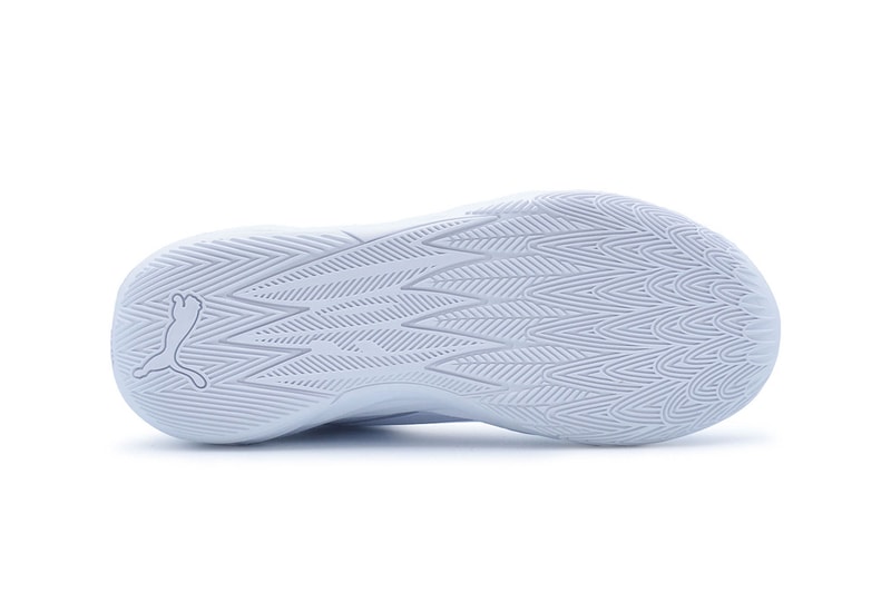 PUMA MB.02 Low Surfaces in "Triple White" 379419-01 release info puma white puma silver lamelo ball charlotte hornets nba basketball baller