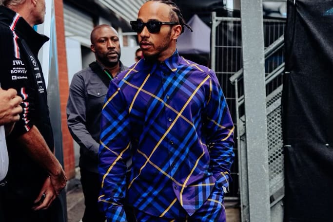 Check Out Lewis Hamilton's Custom Daniel Lee for Burberry Belgian Grand Prix Look
