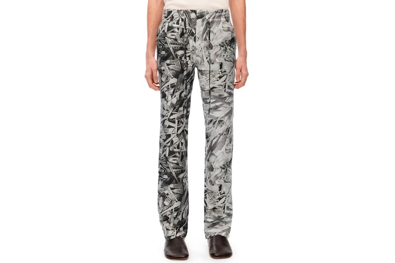 LOEWE Fourchettes Cutlery Silk Printed Pyjama Shirt Drawstring Trousers Jonathan Anderson