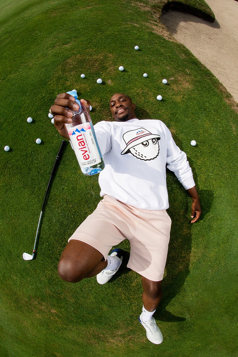 malbon golf evian championship collection bucket hat tee shirt sweatshirt pink white amundi